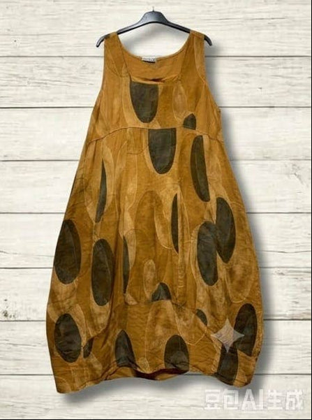 Kleid 223macaron 100% Leinen: Senf