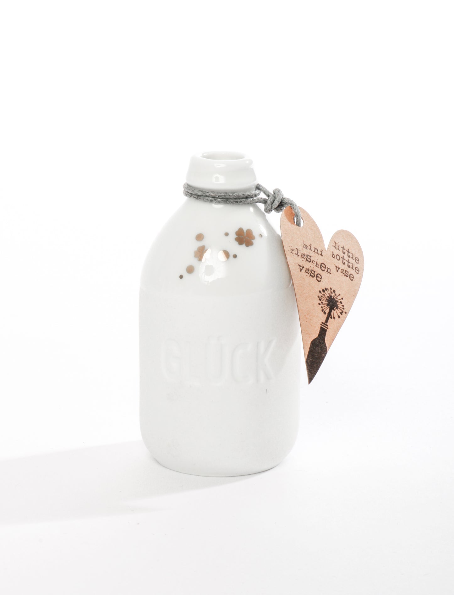 Mini Flaschenvase "Glück"