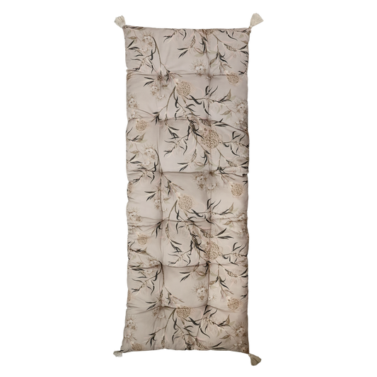 Matratze/Auflage mit Blumenmuster taupe 180x70 cm