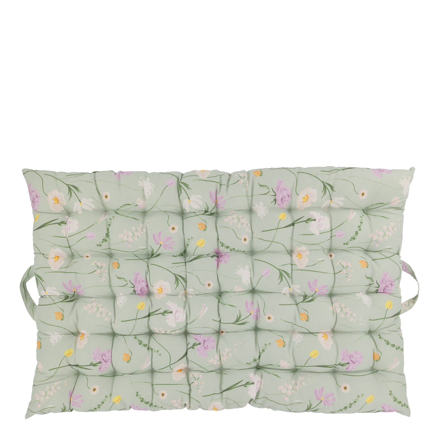 Matratze/Auflage mit Blumenmuster verte 100x60 cm