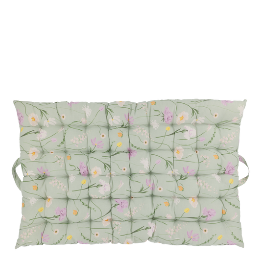 Matratze/Auflage mit Blumenmuster verte 100x60 cm