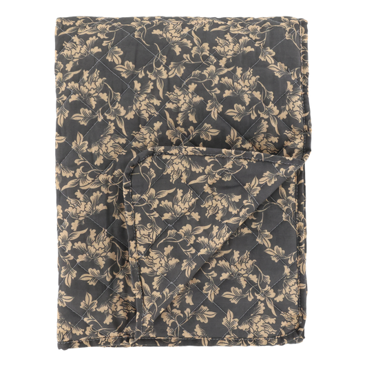 Decke / Tagesdecke / Quilt mit Blumenmuster 180x130 cm