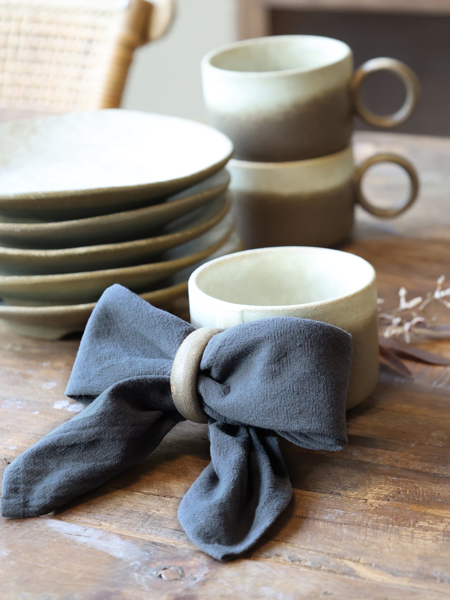 Serviette aus Stoff 40x40 cm midnight