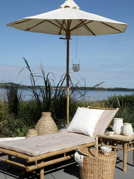 Auflage mit Blättern und Streifen 180x70 cm