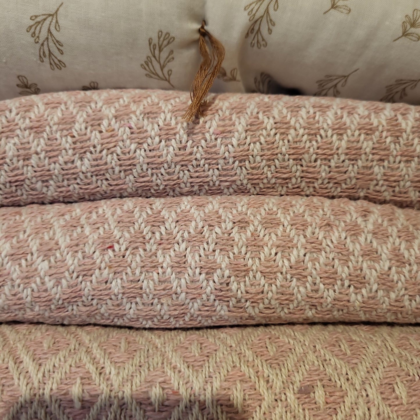 Decke Nets dusty rose/white 130x180