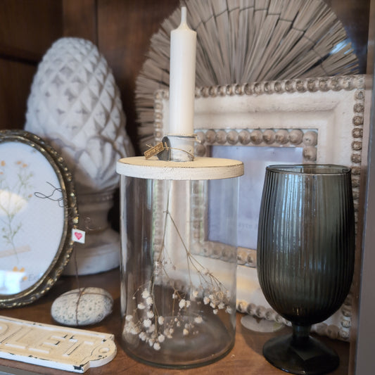 Kerzenhalter mit Glas
