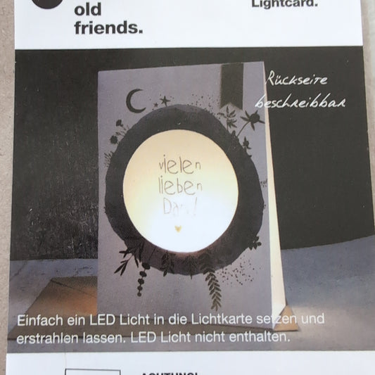 Lichtkarte "Vielen lieben Dank"