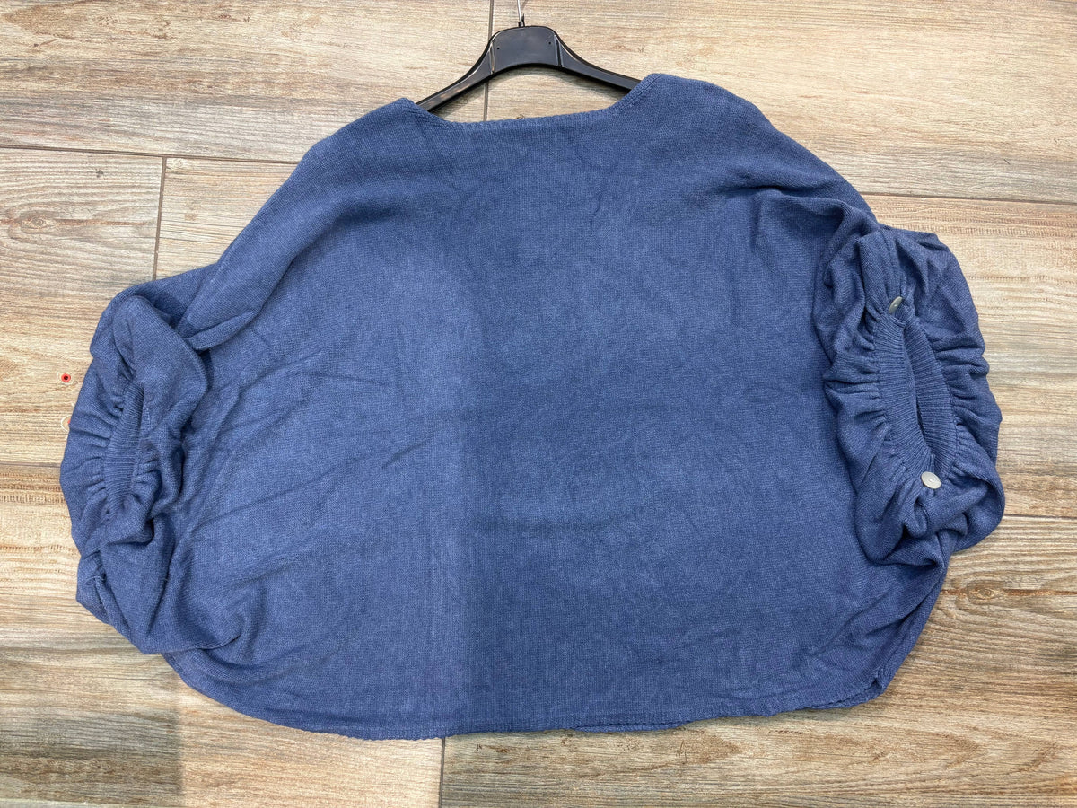 Oversize-Strickpullover mit Fledermausärmeln 22120: Ente Grün