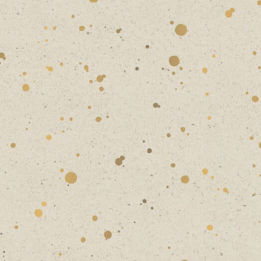 Geschenkpapierrolle - Zufällige Punkte – Gras/Gold