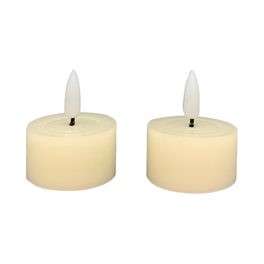 LED Teelicht im 2er Set Creme