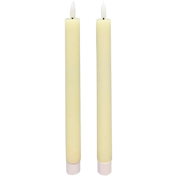 LED Stabkerze im 2er Set creme