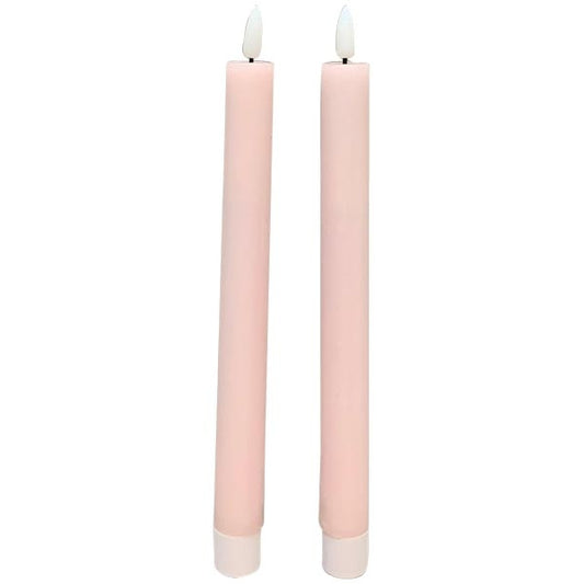 LED Stabkerze im 2er Set rose