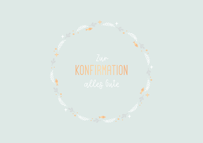 Konfirmationskarte / Doppelkarte
