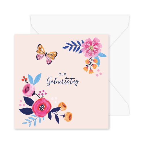 "Zum Geburtstag Alles Liebe" Pretty PopUp Cards