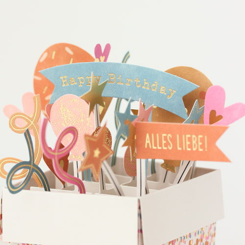 "Happy Birthday Alles Liebe!" Pretty PopUp Cards