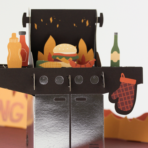 "King of the Grill" Pretty PopUp Cards