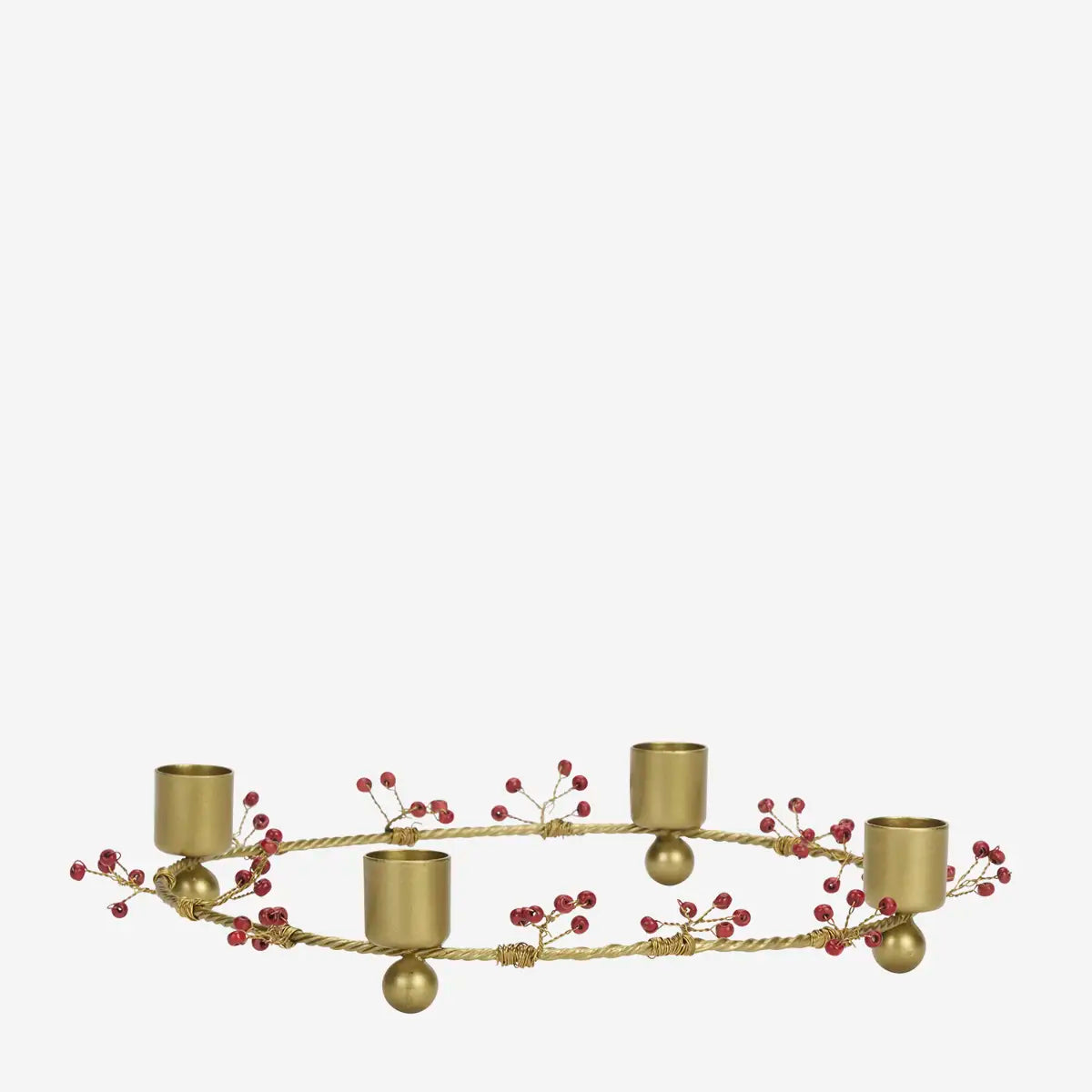 Kerzenhalter / Adventskranz rund mit Verzierung