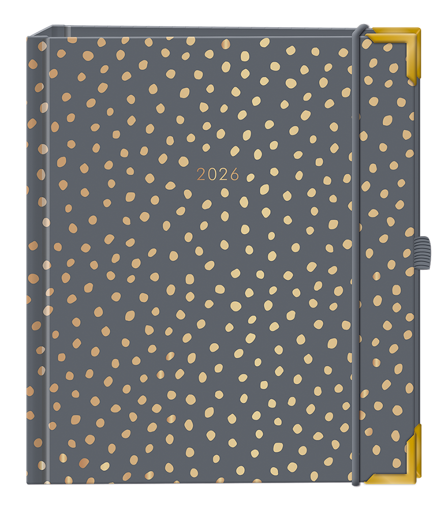 Kalender 2026 Terminplaner A5 Premium Dunkelgrau