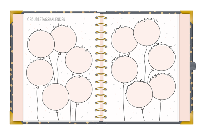 Kalender 2027 Terminplaner A5 Premium Kreise