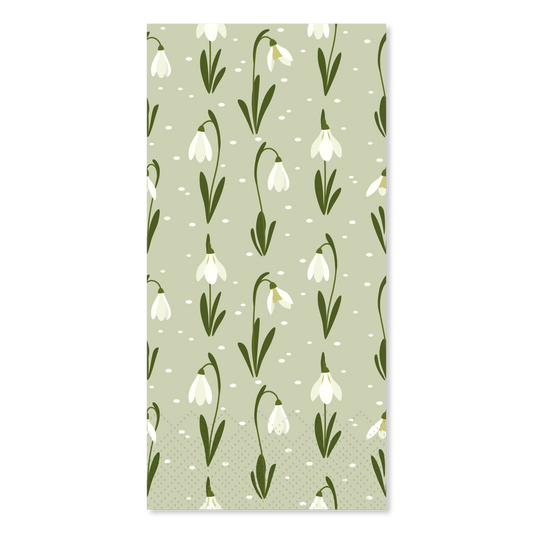 Serviette mit Schneeglöckchen