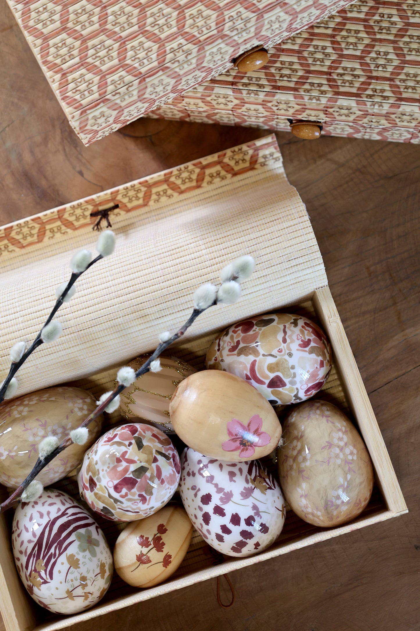 Osterei mit Blumen Set von 3