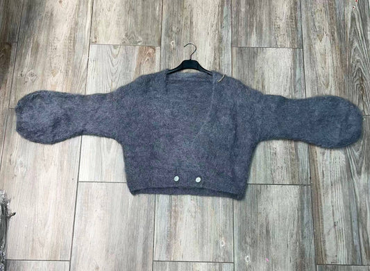 Wickeloberteil aus Mohair 7718: Grau