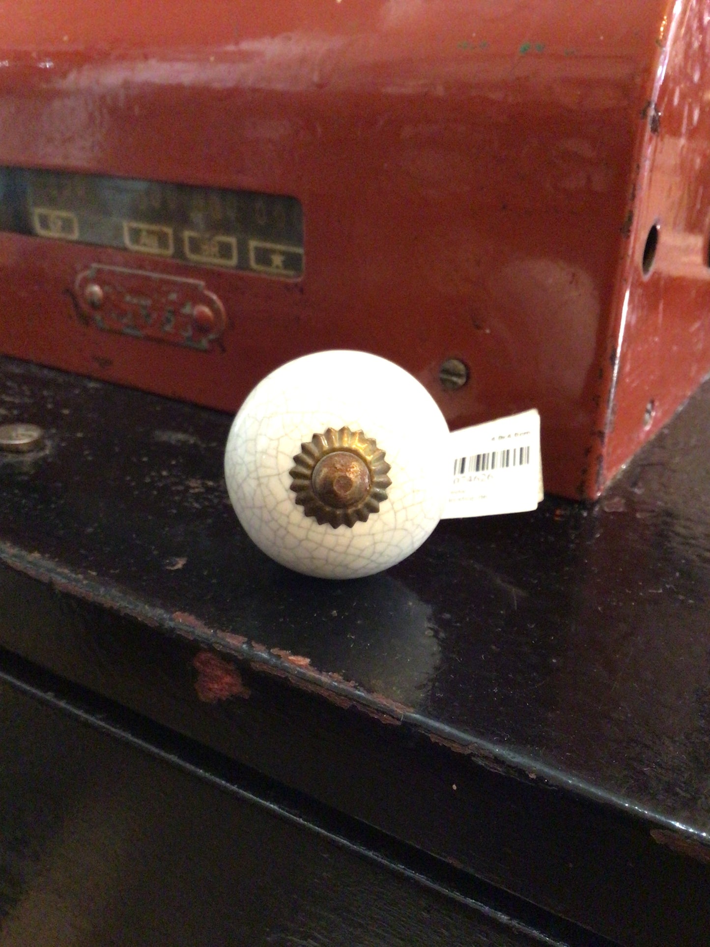 Möbelknopf krakeliert bronze