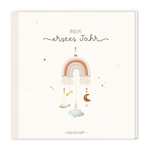 Baby Album mit Stickerei Mein erstes Jahr