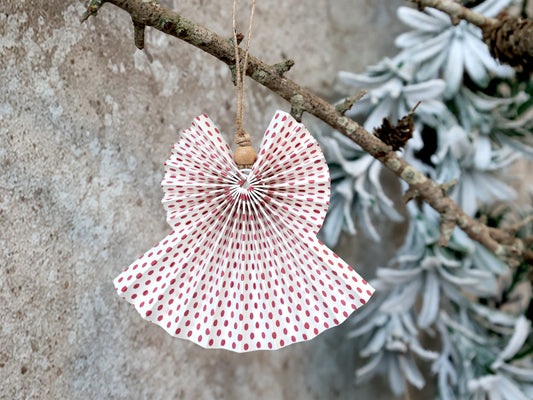 Engel aus Papier cherry