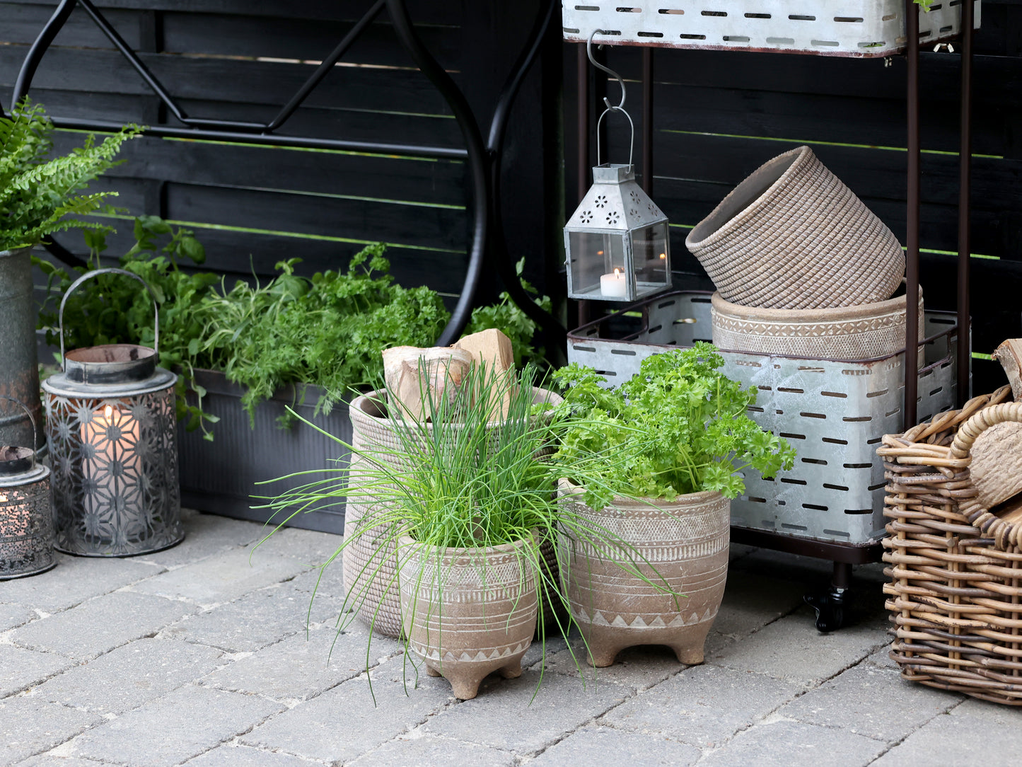 Blumentopf Évron Übertopf mit Geflecht