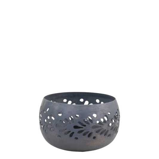 Kerzenhalter mit Muster zink