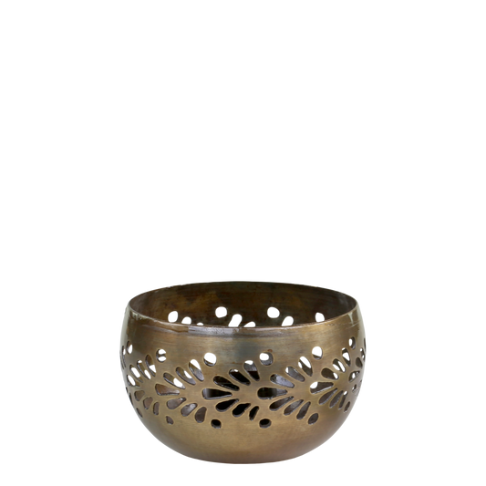 Kerzenhalter mit Muster messing