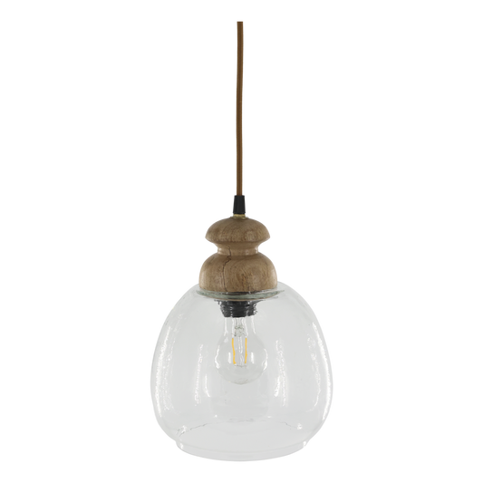 Lampe mit Holzzierhülse