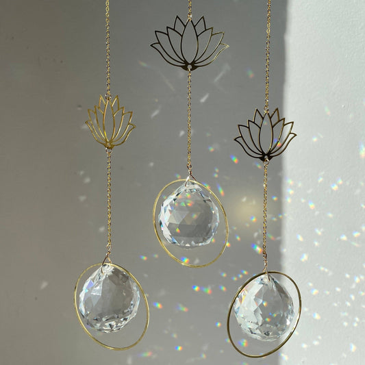Suncatcher Lotusblüte / Lichtfänger / Fensterkristall / Prisma