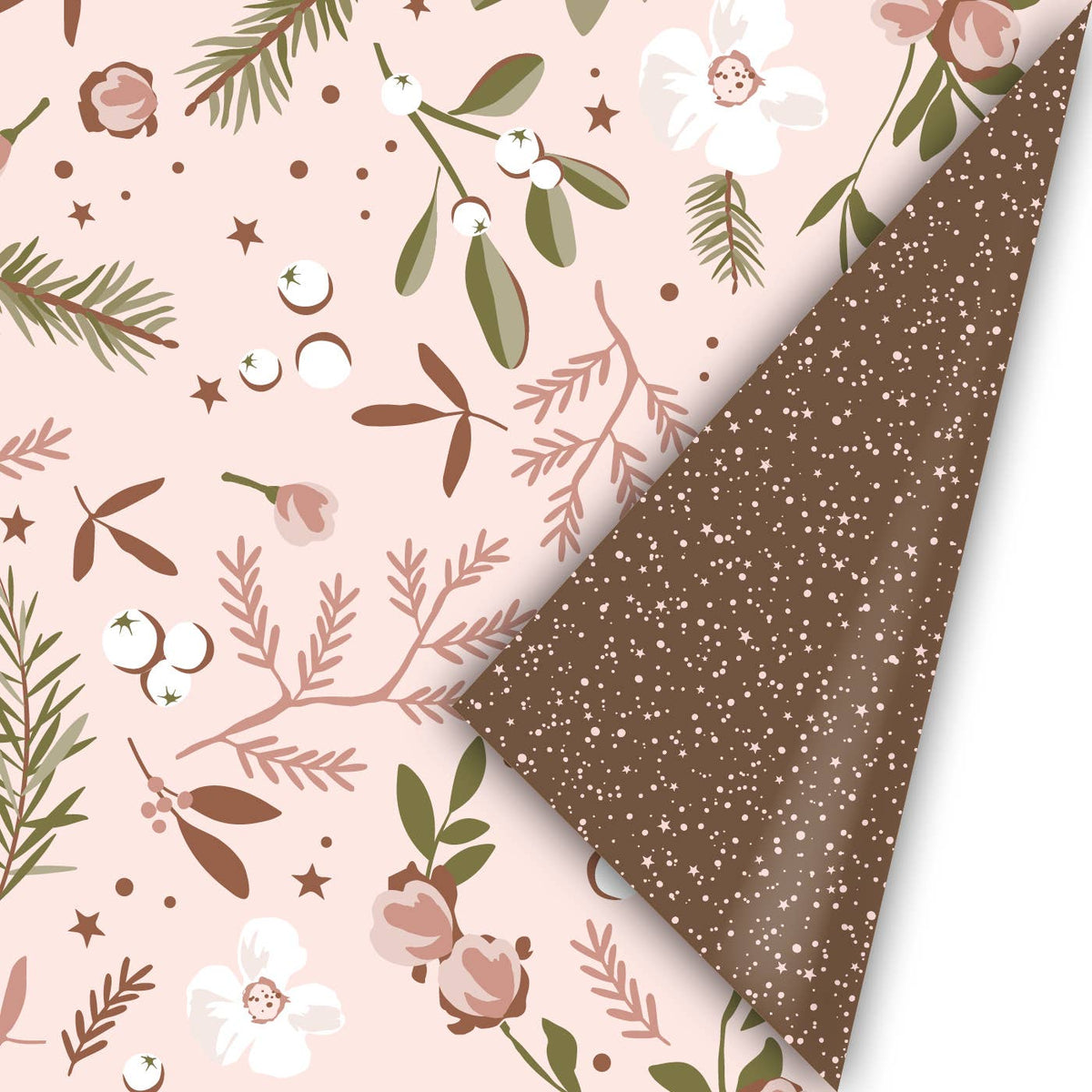 Geschenkpapierrolle Weihnachten Rosa