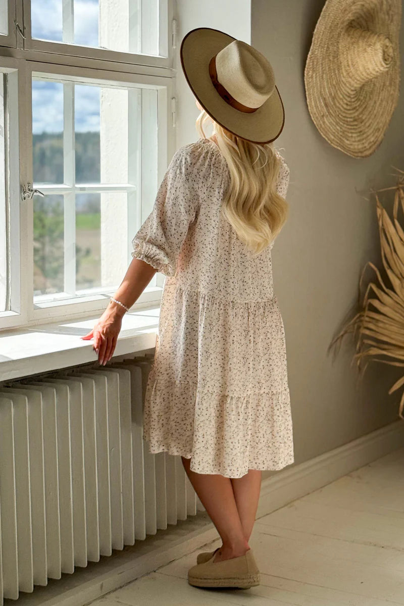 Blümchenkleid ABBY Creme S/M