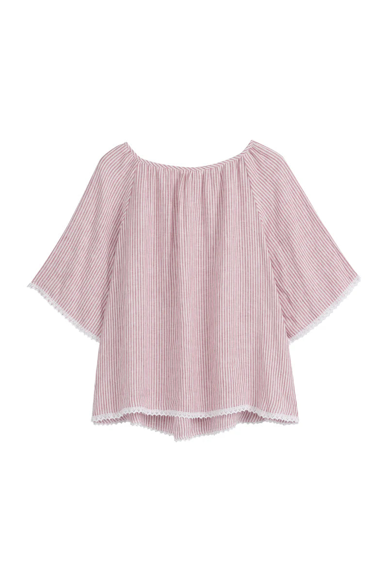 Bluse Alessia Leinen rosa