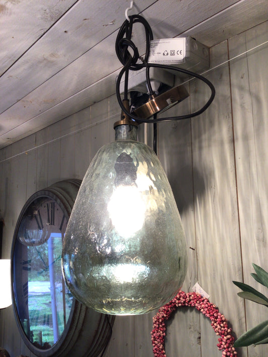 Hängelampe Glas Tropfen
