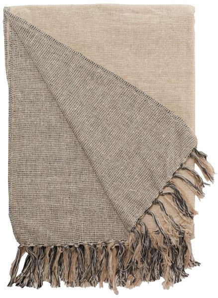 Decke Soft Stripe grau/beige