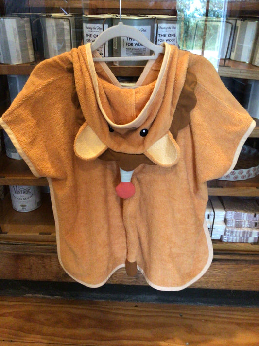Organic Towel Poncho - Lion