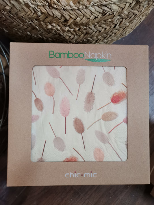 Serviette aus Bambus "Dried flower pattern"