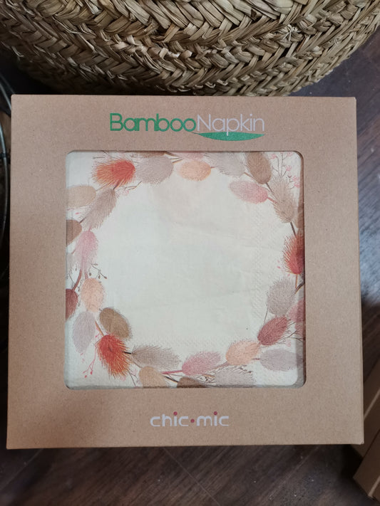 Serviette aus Bambus "Dried flower wreath"