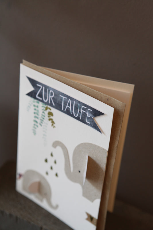 Taufkarte Elefant