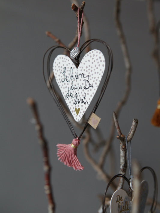 Schmuckherzen. Schön, dass du da bist