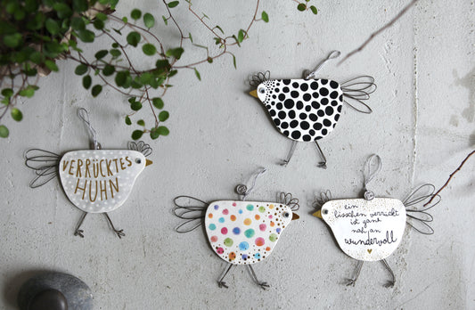 Verrückte Hühner "bunte Punkte"