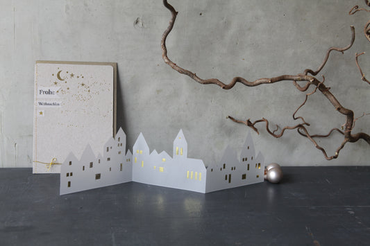 Winter Silhouetten Karte "Merry Christmas"