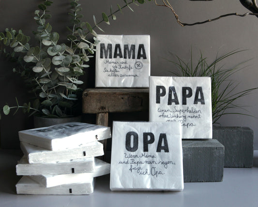 Familien Servietten. Oma