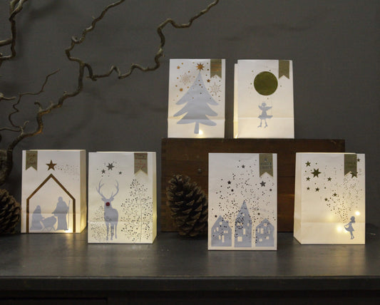 Winter Schattenlichttüte "Kleiner Schutzengel"