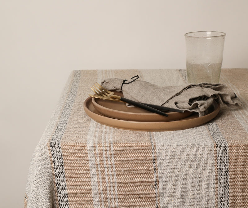 Decke Raw Natur/Weiß 130x180