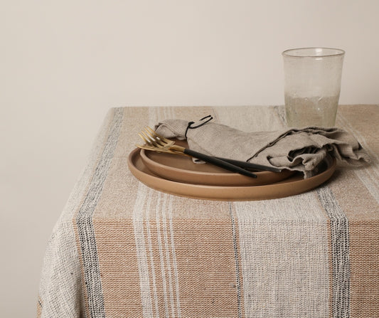 Decke Raw Natur/Weiß 130x180